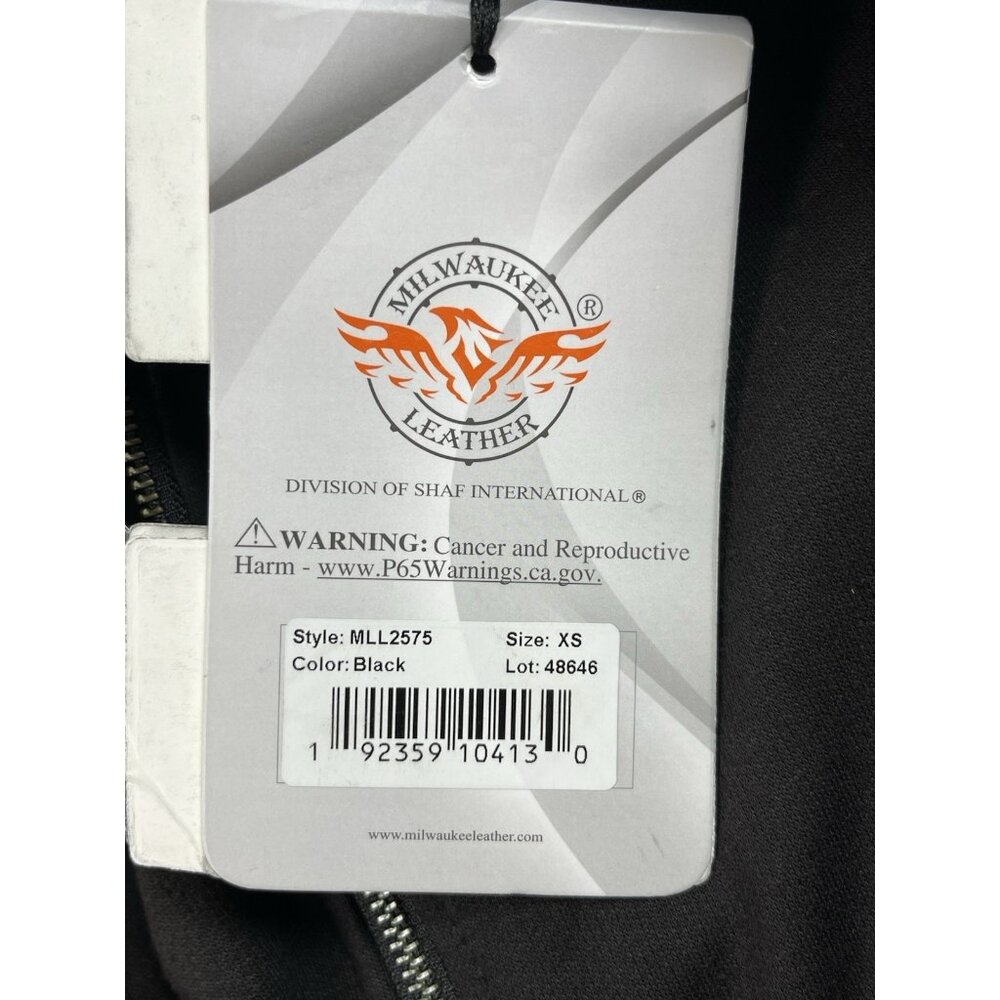 Milwaukee Leather MLL2575 Women's XS Black Leather Vented Motorcycle Jacket - Picture 15 of 16